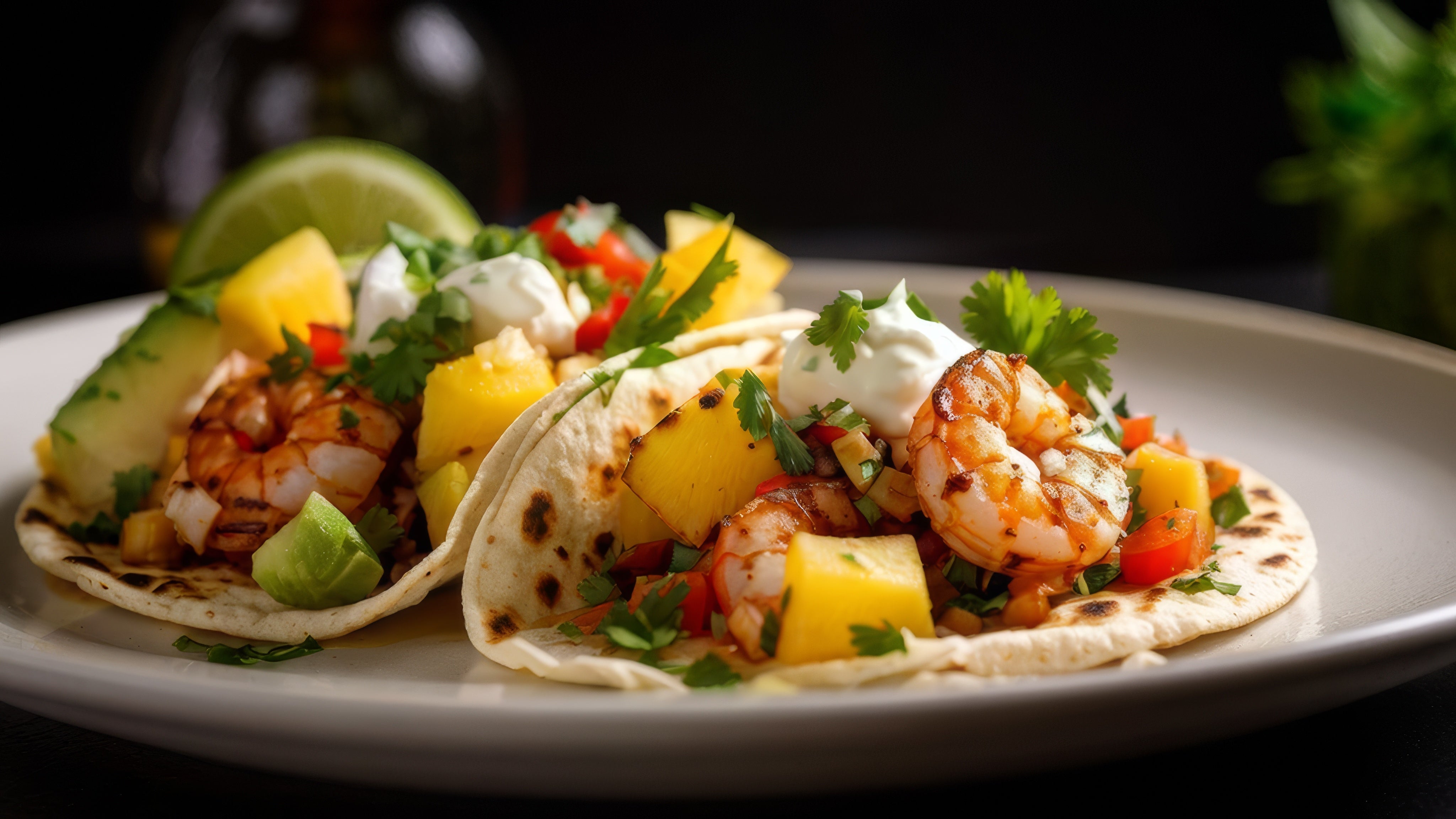 Nacho' Average Shrimp & Pineapple Tacos